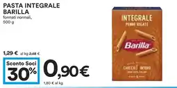 Coop Pasta integrale BARILLA offerta