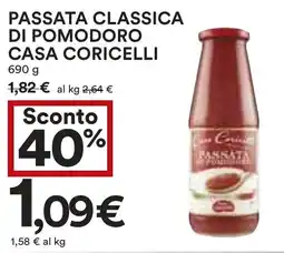 Coop Passata classica di pomodoro CASA CORICELLI offerta