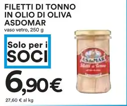 Coop Filetti di tonno in olio di oliva ASDOMAR offerta