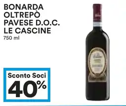 Coop Bonarda oltrepò pavese d.o.c. le cascine offerta