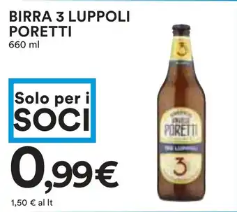 Coop Birra 3 luppoli poretti offerta