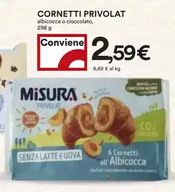 Coop CORNETTI PRIVOLAT albicocca o cioccolato offerta