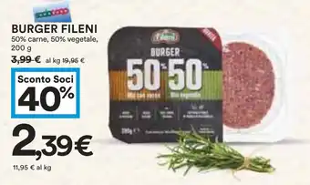 Coop Burger FILENI offerta