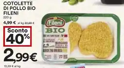 Coop Cotolette di pollo bio FILENI offerta