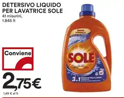 Coop Detersivo liquido per lavatrice SOLE offerta