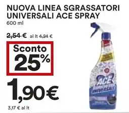 Coop Nuova linea sgrassatori universali ace spray offerta