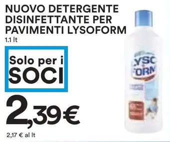 Coop Nuovo detergente disinfettante per pavimenti LYSOFORM offerta