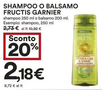 Coop Shampoo o balsamo FRUCTIS GARNIER offerta