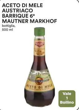 Coop Aceto di mele austriaco barrique 6° MAUTNER MARKHOF offerta