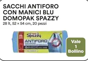 Coop Sacchi antiforo con manici blu DOMOPAK SPAZZY offerta