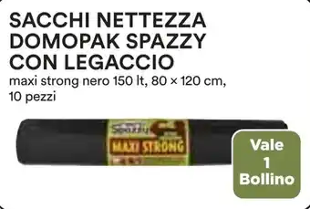 Coop Sacchi nettezza domopak spazzy con legaccio offerta