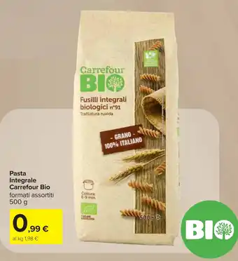 Carrefour Pasta Integrale Carrefour Bio offerta