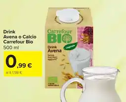 Carrefour Drink Avena o Calcio Carrefour Bio offerta