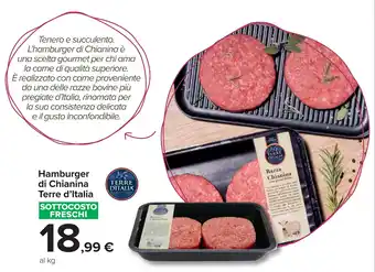 Carrefour Market Hamburger di Chianina Terre d'Italia offerta