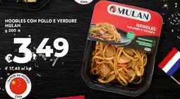 Bennet Noodles con pollo e verdure mulan offerta