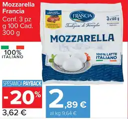 Carrefour Market Mozzarella Francia offerta