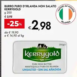 Bennet Burro puro d'irlanda non salato kerrygold offerta