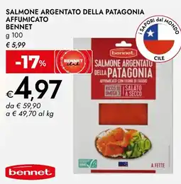 Bennet Salmone argentato della patagonia affumicato bennet offerta