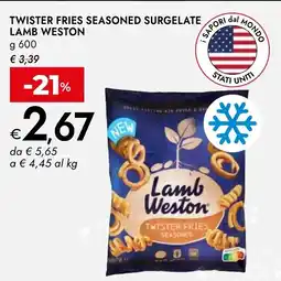 Bennet Twister fries seasoned surgelate lamb weston offerta