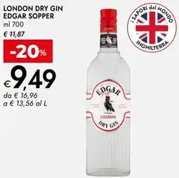 Bennet London dry gin edgar sopper offerta