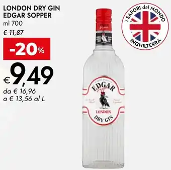 Bennet London dry gin edgar sopper offerta