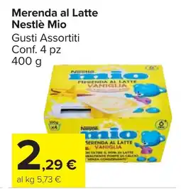 Carrefour Market Merenda al Latte Nestlè Mio offerta