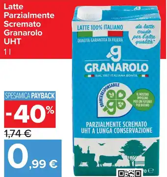 Carrefour Market Latte Parzialmente Scremato Granarolo UHT offerta