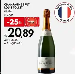 Bennet Champagne brut louis tollet offerta