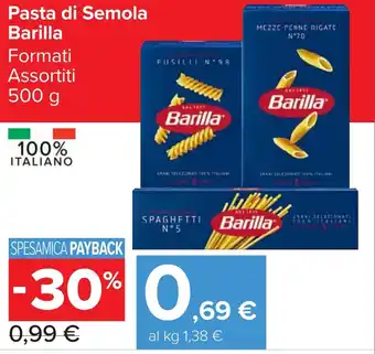 Carrefour Market Pasta di Semola Barilla offerta