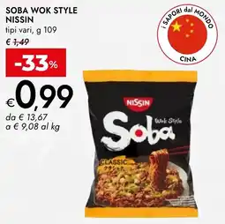 Bennet Soba wok style nissin tipi vari, offerta