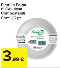 Carrefour Market Piatti in Polpa di Cellulosa Compostabili offerta