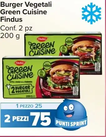 Carrefour Market Burger Vegetali Green Cuisine Findus offerta