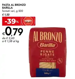 Bennet Pasta al bronzo barilla formati vari, offerta