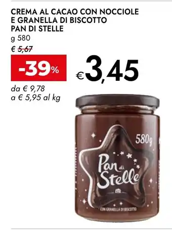 Bennet Crema al cacao con nocciole e granella di biscotto pan di stelle offerta