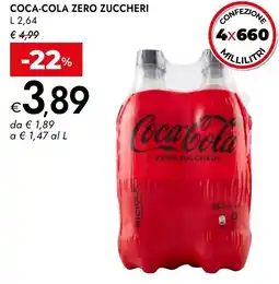 Bennet Coca-cola zero zuccheri offerta