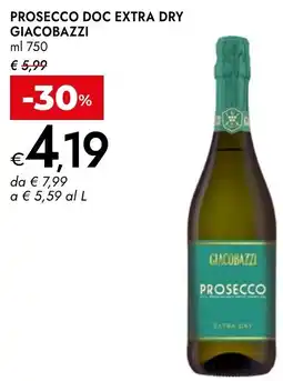 Bennet Prosecco doc extra dry giacobazzi offerta