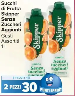 Carrefour Market Succhi di Frutta Skipper Senza Zuccheri Aggiunti offerta