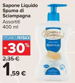 Carrefour Market Sapone Liquido Spuma di Sciampagna offerta