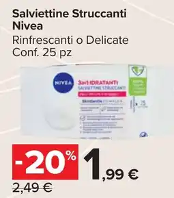 Carrefour Market Salviettine Struccanti Nivea offerta