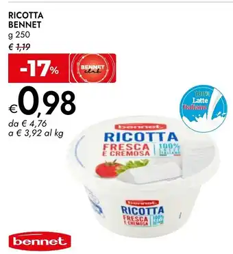 Bennet Ricotta bennet offerta