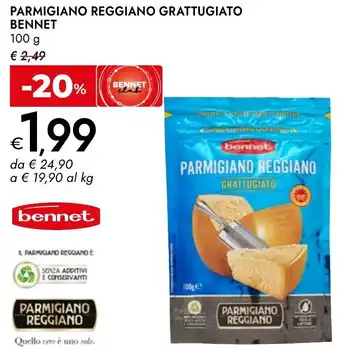 Bennet Parmigiano reggiano grattugiato bennet offerta