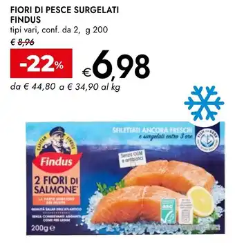 Bennet Fiori di pesce surgelati findus tipi vari, conf. da 2, offerta