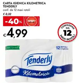 Bennet Carta igienica kilometrica tenderly conf. da 12 maxi rotoli offerta