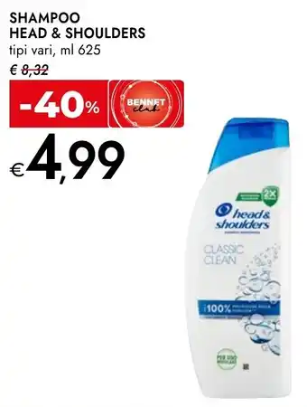 Bennet Shampoo head & shoulders tipi vari, offerta