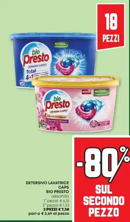 Pam Detersivo lavatrice caps BIO PRESTO offerta