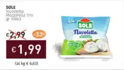 Prezzemolo e Vitale SOLE Nuvoletta Mozzarella Tris offerta