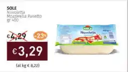 Prezzemolo e Vitale SOLE Nuvoletta Mozzarella Panetto offerta