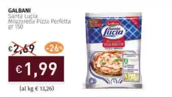 Prezzemolo e Vitale GALBANI Santa Lucia Mozzarella Pizza Perfetta offerta