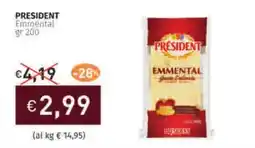 Prezzemolo e Vitale PRESIDENT Emmental offerta