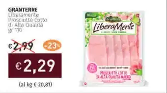 Prezzemolo e Vitale GRANTERRE Liberamente Prosciutto Cotto di Alta Qualita offerta